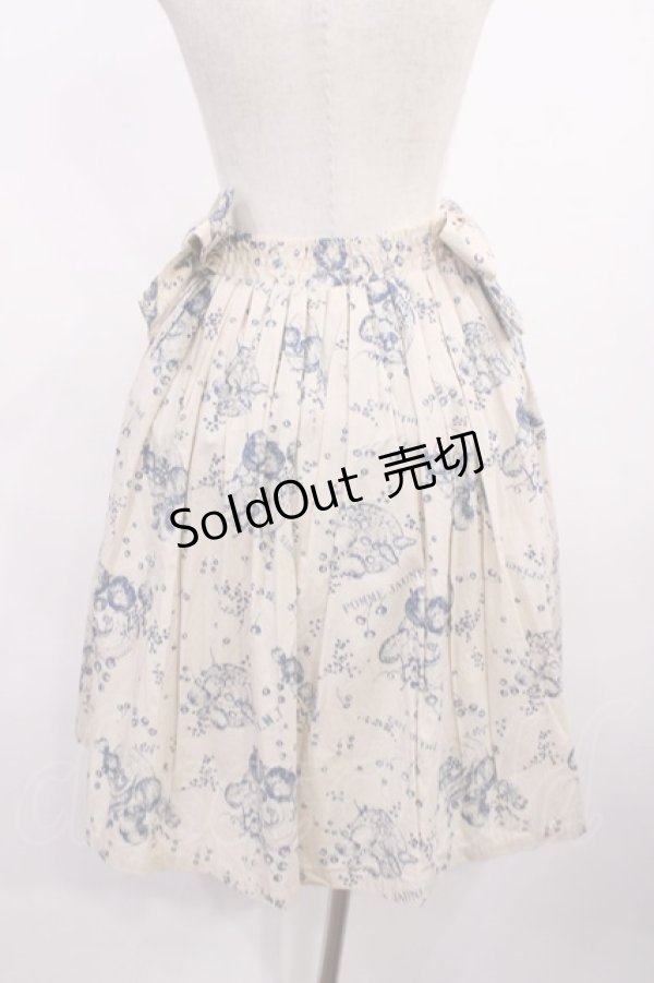 画像2: Fi.n.t / フルーツ柄スカート Free ベージュ/ネイビー H-25-12-06-1022-CA-SK-NS-ZH (2)