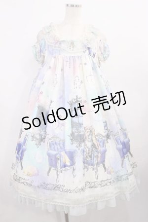 画像: ALICE and the PIRATES / 眠り羊と夢喰いバク柄ジャンパースカートII Free ブルー H-25-12-06-1002-PA-OP-NS-ZH