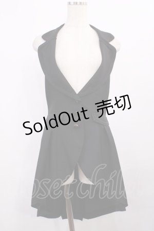 画像: axes femme POETIQUE / ホルターロングベスト M ブラック H-25-12-06-1026-AX-TO-NS-ZH