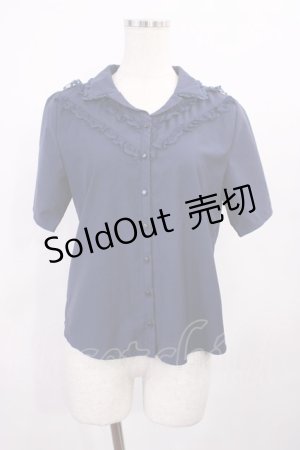 画像: an another angelus / レース使い開衿シャツ Free Navy H-25-12-06-1028-CA-BL-NS-ZH