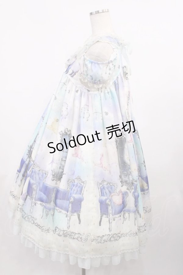 画像2: ALICE and the PIRATES / 眠り羊と夢喰いバク柄ジャンパースカートII Free ブルー H-25-12-06-1002-PA-OP-NS-ZH (2)