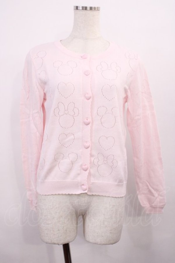 画像1: Nile Perch / ディズニーコラボカーディガン Free ピンク H-25-12-06-1035-LO-TS-NS-ZH (1)