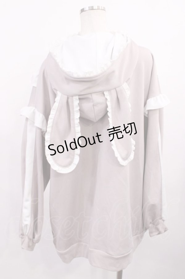 画像2: NOEMIE / ヨークフリルうさ耳ジャージパーカー M ピンク H-25-12-06-1037-LO-TO-NS-ZH (2)