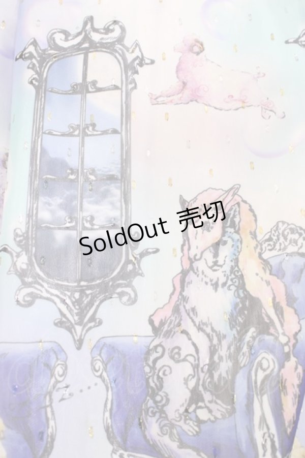 画像4: ALICE and the PIRATES / 眠り羊と夢喰いバク柄ジャンパースカートII Free ブルー H-25-12-06-1002-PA-OP-NS-ZH (4)