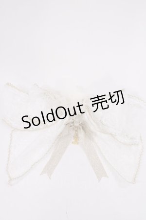 画像: ALICE and the PIRATES / バニーガールのしっぽリボンブローチ  オフ白 H-25-12-06-1039-PA-AC-NS-ZH