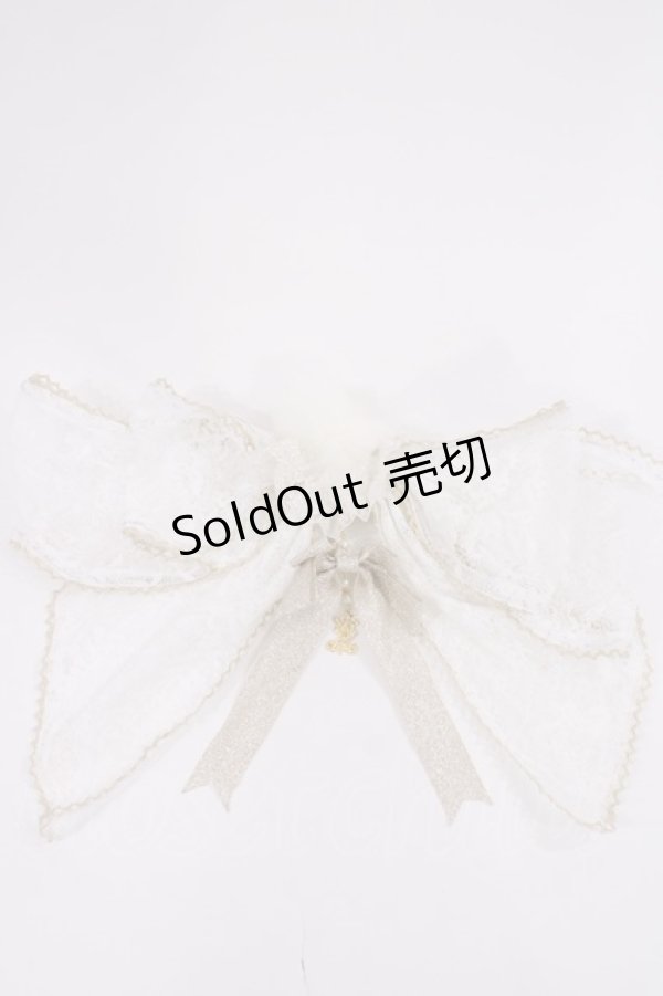 画像1: ALICE and the PIRATES / バニーガールのしっぽリボンブローチ  オフ白 H-25-12-06-1039-PA-AC-NS-ZH (1)