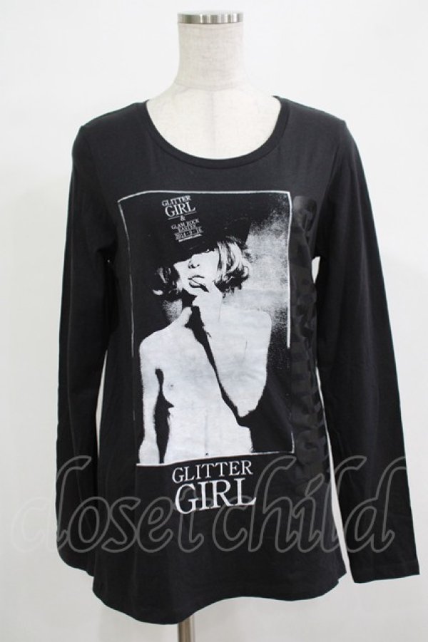 画像1: SEXY DYNAMITE LONDON / プリントロングスリーブカットソー L ブラック H-25-12-06-055-PU-TO-KB-ZH (1)