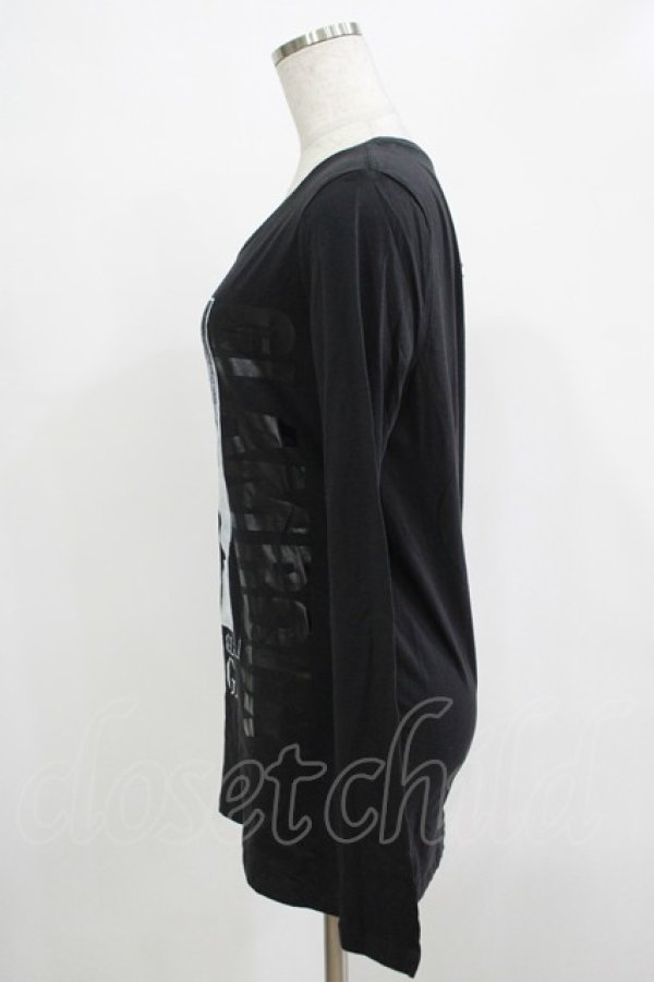 画像2: SEXY DYNAMITE LONDON / プリントロングスリーブカットソー L ブラック H-25-12-06-055-PU-TO-KB-ZH (2)