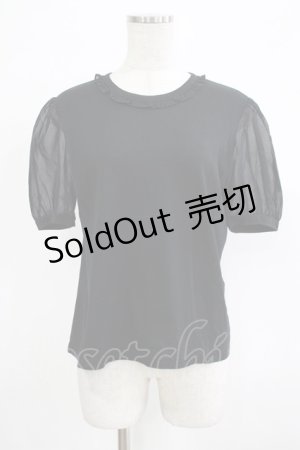 画像: 【SALE】Jane Marple / フリルパフカットソー  ブラック H-25-12-06-058-JM-TO-KB-ZT281