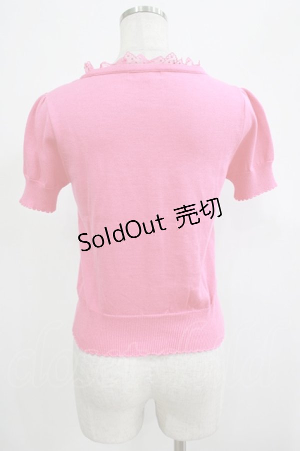 画像3: Emily Temple cute / プチリボン付ニットカーディガン  ピンク H-25-12-06-060-ET-TO-KB-ZT1208H (3)