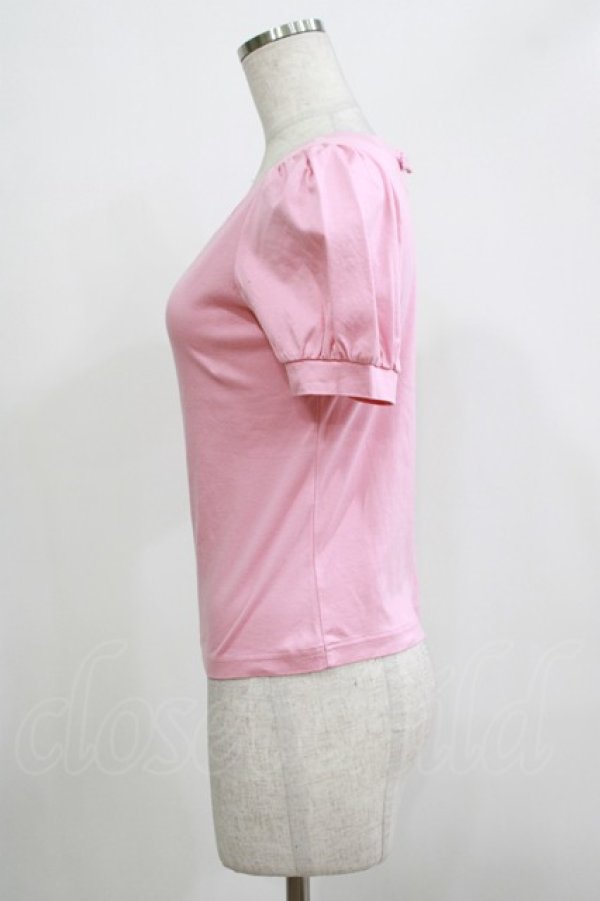 画像2: Shirley Temple / ロゴ刺繍パフスリーブカットソー Ladies ピンク H-25-12-06-062-ET-TO-KB-ZH (2)