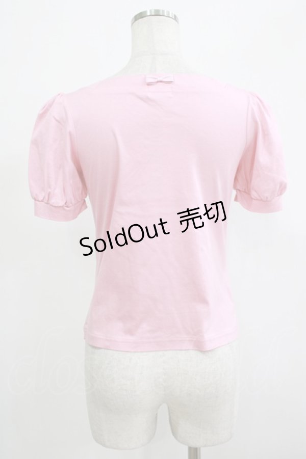 画像3: 【SALE】Shirley Temple / ロゴ刺繍パフスリーブカットソー Ladies ピンク H-25-12-06-062-ET-TO-KB-ZT117 (3)