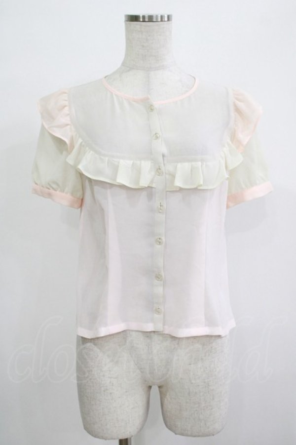 画像1: 【SALE】MILK / ラビットパフブラウス  ピンク H-25-12-06-063-ML-BL-KB-ZT117 (1)
