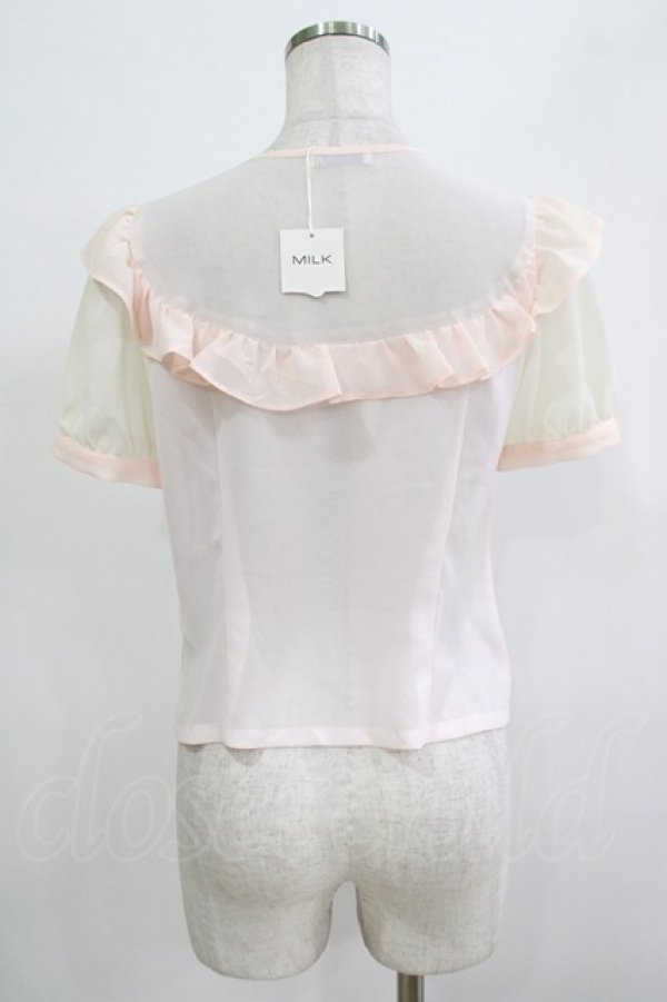 画像3: 【SALE】MILK / ラビットパフブラウス  ピンク H-25-12-06-063-ML-BL-KB-ZT117 (3)