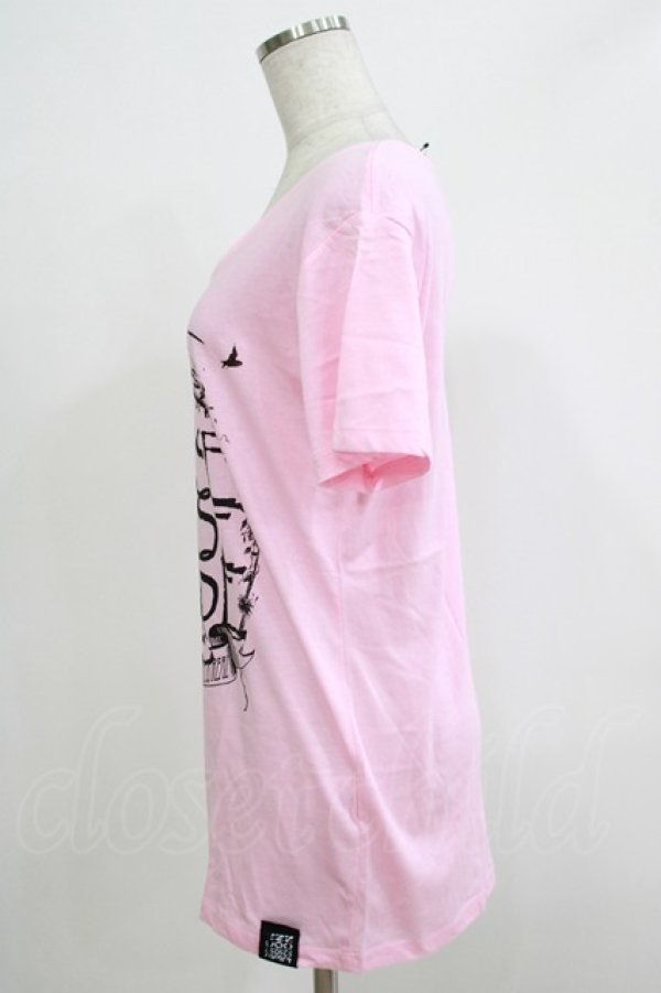 画像2: 【SALE】NOISE NOISE NOISE / プリントTシャツ L ピンク H-25-12-06-066-PU-TO-KB-ZT239 (2)
