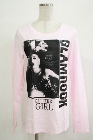 画像: SEXY DYNAMITE LONDON / プリントロングスリーブカットソー L ピンク H-25-12-06-068-PU-TO-KB-ZH