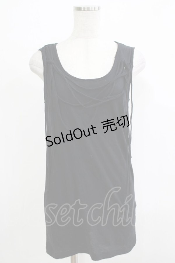 画像1: BPN / ダメージカットタンク  ブラック H-25-12-06-069-GO-TO-KB-ZT239 (1)