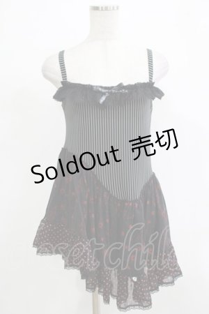 画像: HANGRY&ANGRY / アシメ切替チュニック  ブラック H-25-12-06-071-HN-TO-KB-ZT237