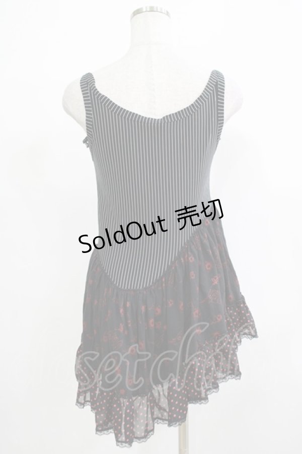 画像3: HANGRY&ANGRY / アシメ切替チュニック  ブラック H-25-12-06-071-HN-TO-KB-ZT237 (3)