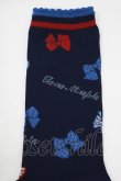 画像2: Jane Marple / Anniversary ribbonsクルーソックス  navy H-25-12-06-080-JM-ZA-KB-ZH (2)