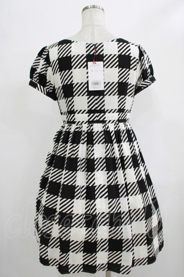 画像3: Emily Temple cute / Emilyギンガムパフスリーブワンピース M ブラック H-25-12-06-008-ET-OP-KB-ZH (3)