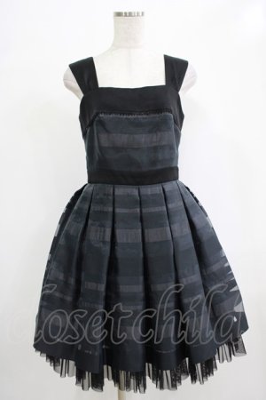 画像: abilletage / マルチボーダージャンパースカート  ブラック H-25-12-06-012-GO-OP-KB-ZH