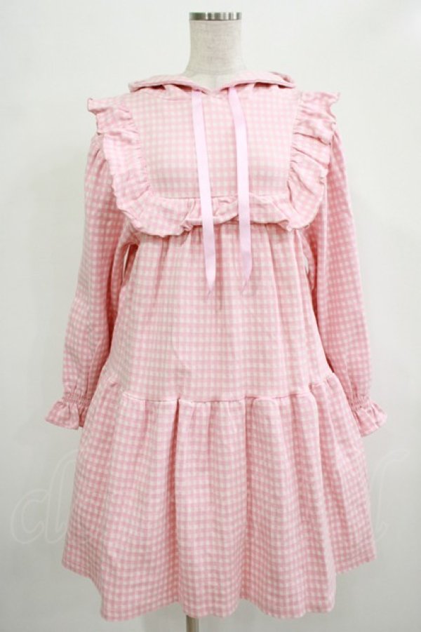 画像1: Candy Stripper / GOOD DAYS HOODIEワンピース  ピンク H-25-12-06-014-PU-OP-KB-ZH (1)