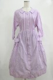 画像1: Jane Marple Dans Le Salon / コットンリネンギンガムワンピース  ラベンダー H-25-12-06-016-JM-OP-KB-ZH (1)
