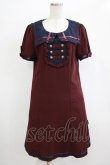 画像1: 【SALE】Ozz oneste / ナポレオンセーラーワンピース  ワイン×ネイビー H-25-12-06-019-OO-OP-KB-ZT176 (1)