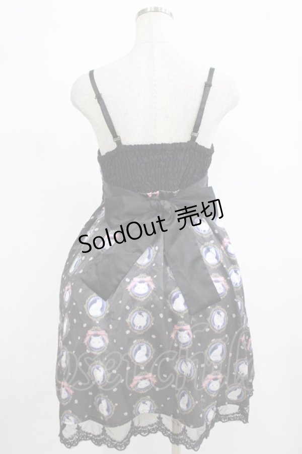 画像3: FRILL / 白猫の切替キャミワンピース  ブラック H-25-12-06-020-HN-OP-KB-ZH (3)