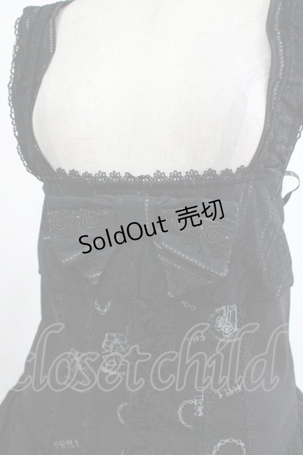 画像4: FRILL / レースフリルスカラップジャンパースカート  ブラック H-25-12-06-002-HN-OP-KB-ZH (4)