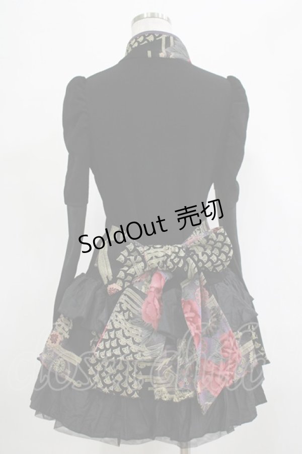 画像3: Qutie Frash / チャイナワンピース  黒×紫 H-25-12-06-025-QU-OP-KB-ZH (3)