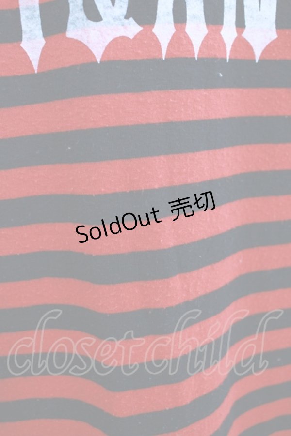 画像4: HANGRY&ANGRY / ボーダーラグランワンピース  黒×赤 H-25-12-06-026-HN-OP-KB-ZH (4)