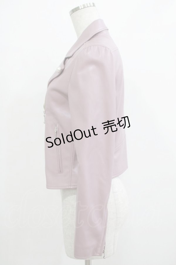 画像2: MILK / faux-leatherライダース  グレープピンク H-25-12-07-028-ML-JA-KB-ZH (2)