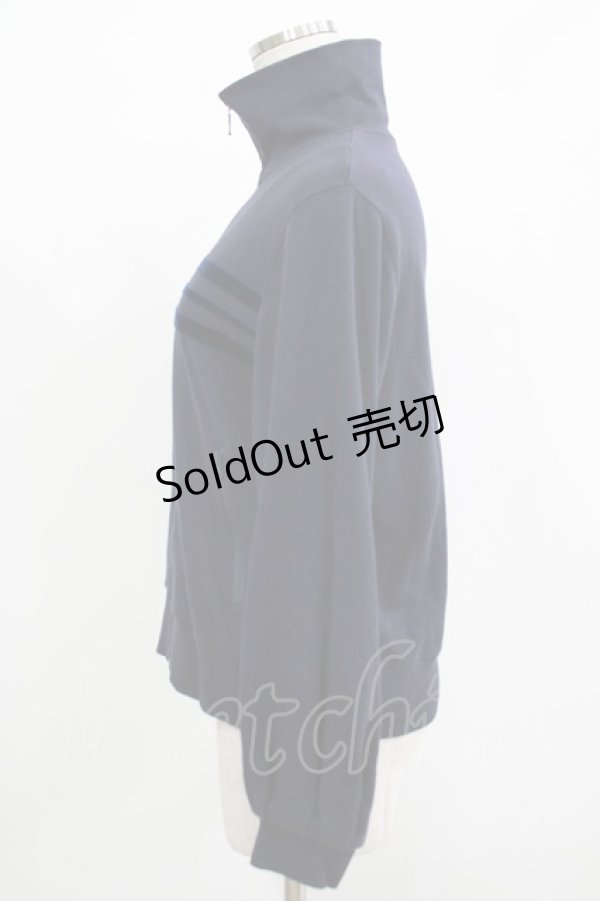 画像2: Jane Marple Dans Le Salon / Velvet ribbon zip up  navy H-25-12-07-031-JM-TO-KB-ZH (2)