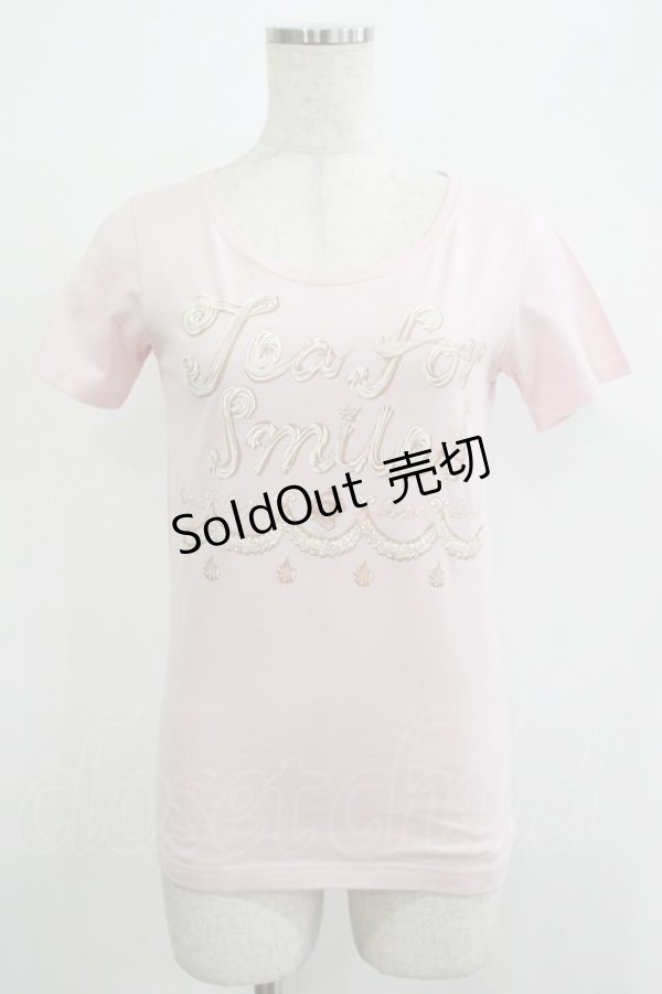 画像1: Q-pot. / 午後の紅茶コラボTシャツ  ピンク H-25-12-07-035-QP-TO-KB-ZH (1)