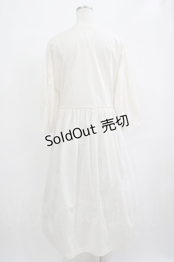 画像3: Jane Marple Dans Le Salon / Compact lawn rose EMB dress  アイボリー H-25-12-07-004-JM-OP-KB-ZH (3)