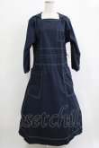 画像1: Jane Marple / Superior typewriter sister dress  navy H-25-12-07-005-JM-OP-KB-ZH (1)