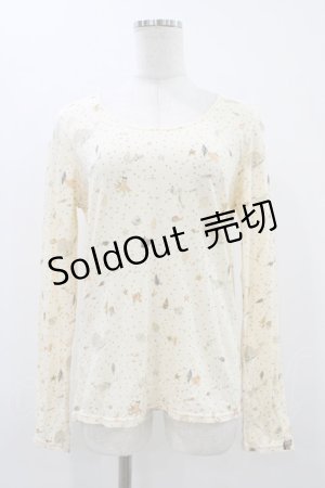 画像: Franche Lippee / オリプリトップス M 生成り/海柄 H-25-12-07-1039-LO-TO-NS-ZH