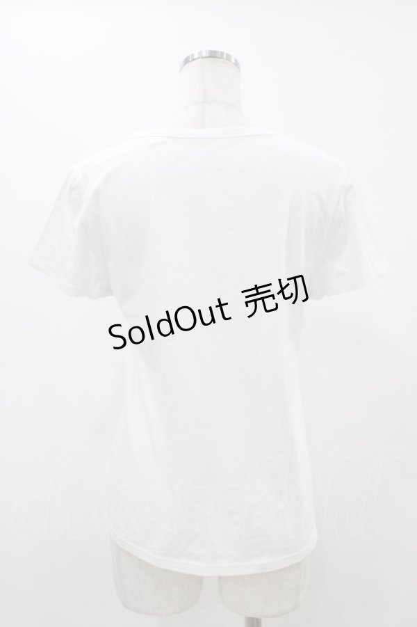 画像2: Franche Lippee / ねこプリントTシャツ M ホワイト H-25-12-07-1041-LO-TS-NS-ZH (2)