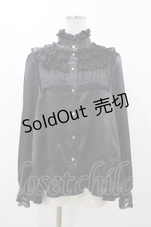 画像: ALICE and the PIRATES / オルゴールピエロブラウス Free ブラック H-25-12-07-1055-PA-BL-NS-ZH