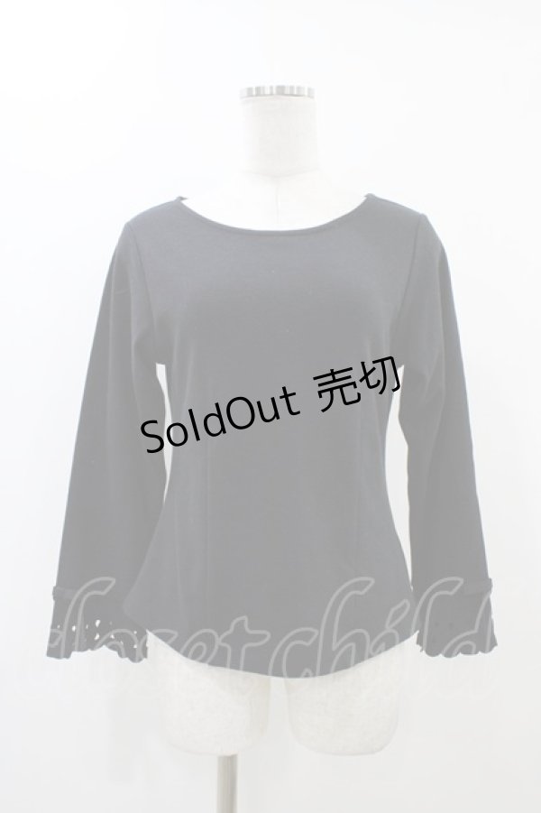 画像1: an another angelus / レーザーカット使いトップス Free ブラック H-25-12-07-1058-CA-TO-NS-ZH (1)