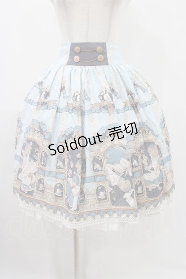 画像1: Mare del tempio（海外ロリータブランド） / ダブルボタンスカートセット M サックス H-25-12-07-1010-0-SK-NS-ZH (1)