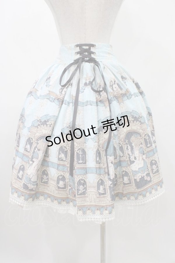 画像2: Mare del tempio（海外ロリータブランド） / ダブルボタンスカートセット M サックス H-25-12-07-1010-0-SK-NS-ZH (2)