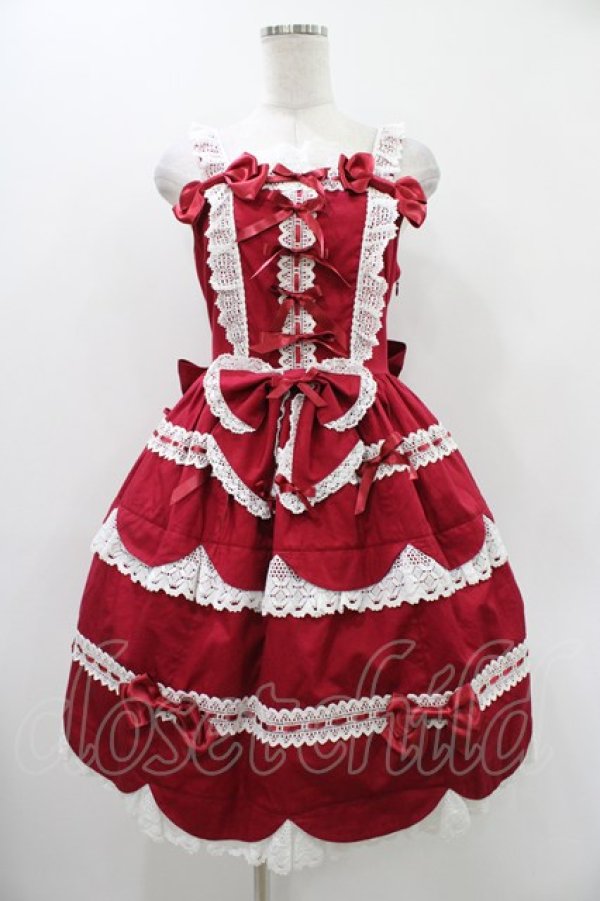 画像1: BABY,THE STARS SHINE BRIGHT / Petal fortune tellingジャンパースカート Free エンジ H-25-12-07-1011-BA-OP-NS-ZH (1)