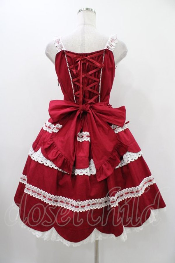 画像2: BABY,THE STARS SHINE BRIGHT / Petal fortune tellingジャンパースカート Free エンジ H-25-12-07-1011-BA-OP-NS-ZH (2)