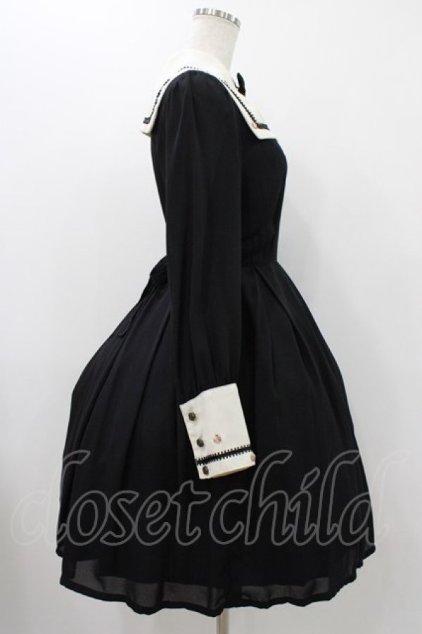 画像3: Innocent World / ローズモチーフワンピース M ブラック H-25-12-07-1012-IW-OP-NS-ZH (3)