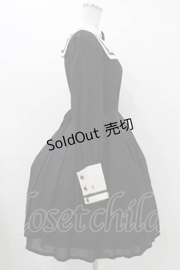 画像3: Innocent World / ローズモチーフワンピース M ブラック H-25-12-07-1012-IW-OP-NS-ZH (3)