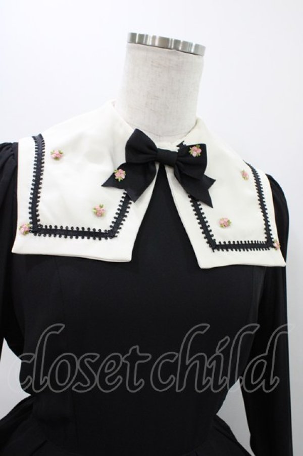 画像4: Innocent World / ローズモチーフワンピース M ブラック H-25-12-07-1012-IW-OP-NS-ZH (4)