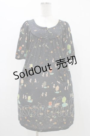 画像: Cherir la femme / オリプリワンピース M ブラック H-25-12-07-1015-LO-OP-NS-ZH